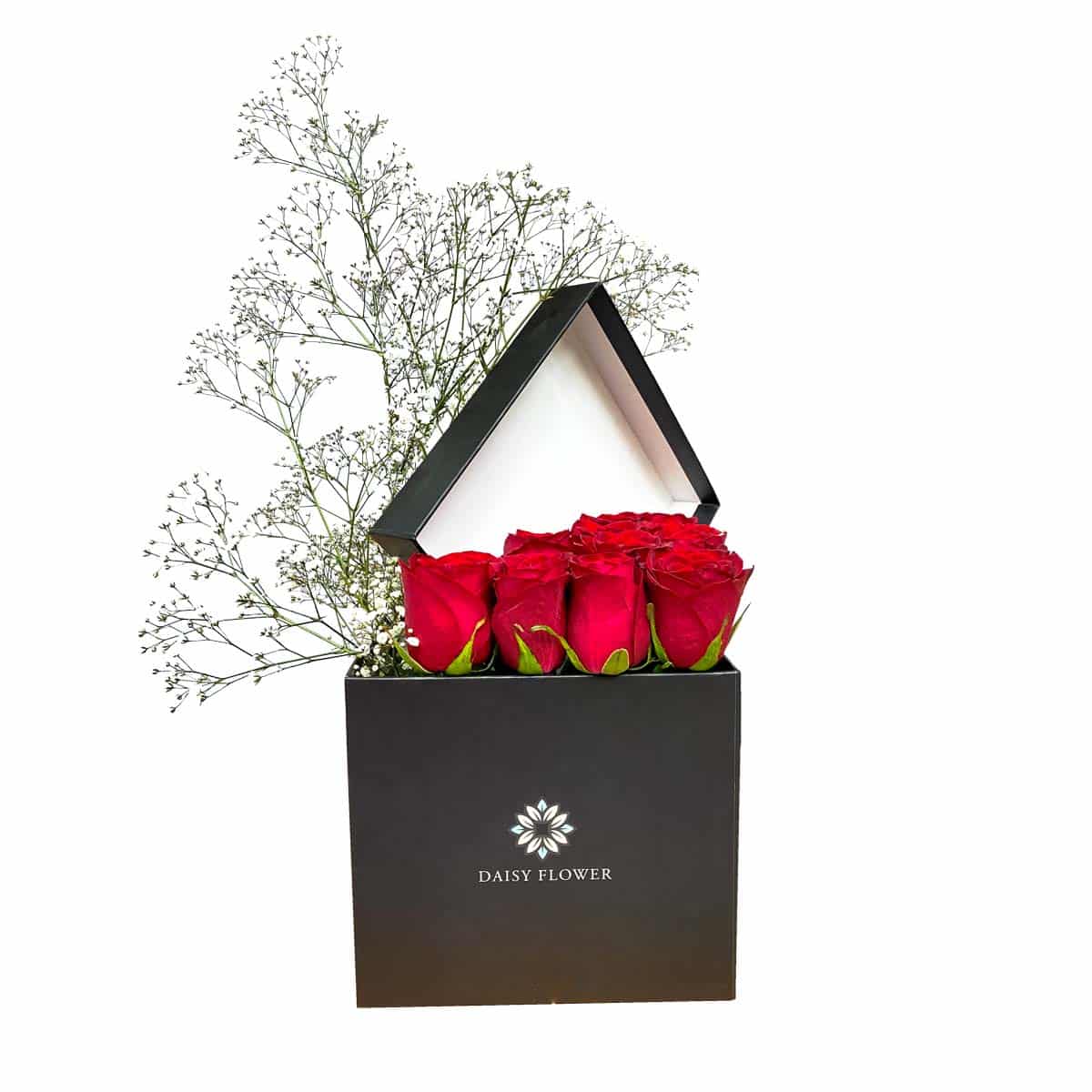 flower-black-gift-box-contains-red-Roses-Gypsophilia-daisy-flower-egypt